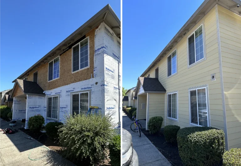 siding installation before and after
