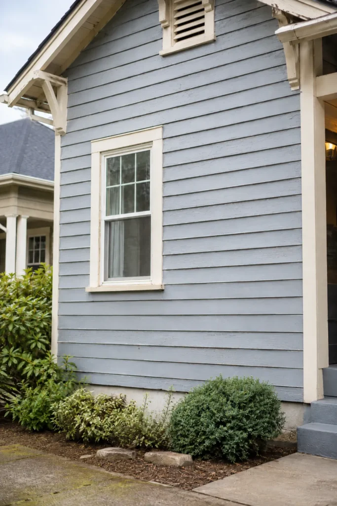 faded house exterior