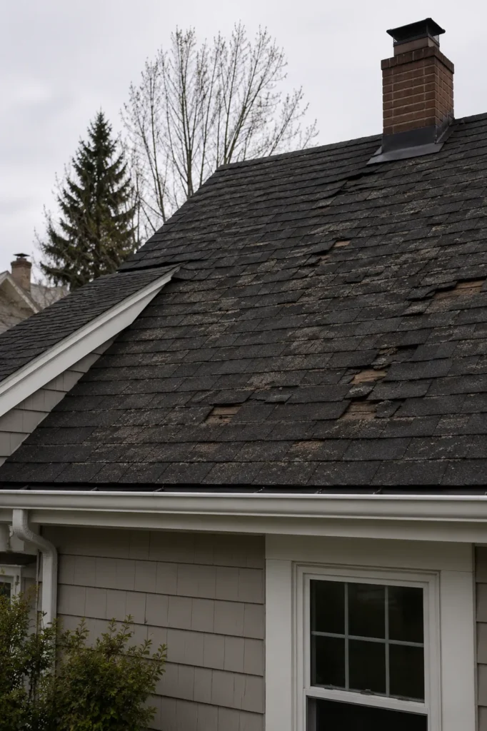 faded roof that needs a roof repair